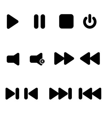 Web tasarımı için vektör simgeleri kümesi