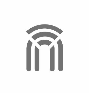 n harfinin vektör simgesi tasarımı 