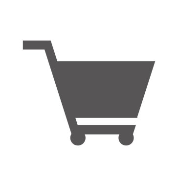 Alışveriş arabası ikon vektör illüstrasyonu