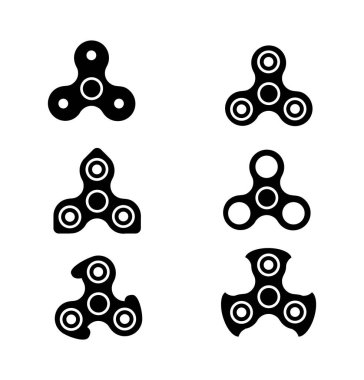 Kıpır kıpır dönen simgeler. düz dizayn. vektör illüstrasyonu.
