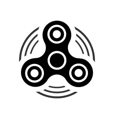 Kıpır kıpır dönen vektör simgesi. Düz çizim. beyaz arkaplanda izole.