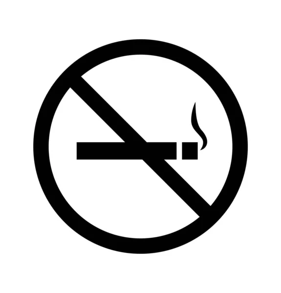 喫煙標識のアイコンなし ベクターイラスト — ストックベクタ