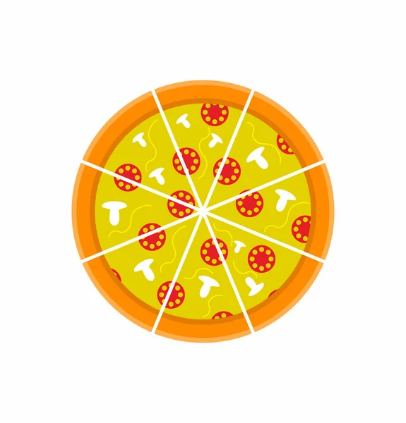 Икона Пиццы Векторная Иллюстрация — стоковый вектор