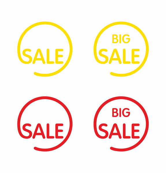 Продажа баннеров, векторная иллюстрация