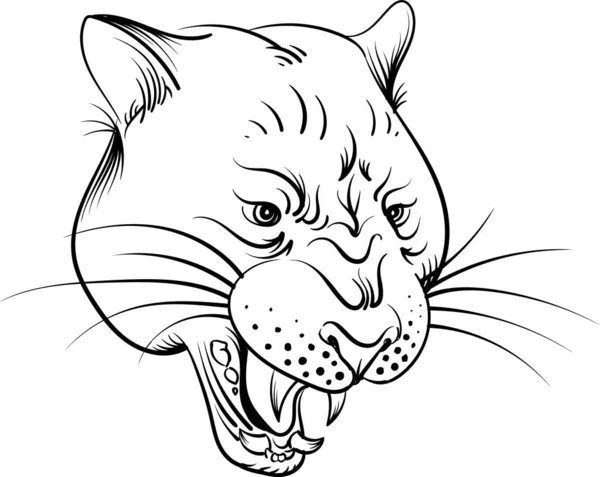 Vektorové Logo Lev Pro Potisk Tetování Nebo Trička Design Nebo — Stockový vektor