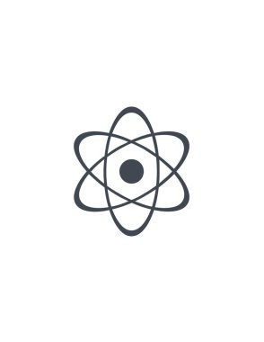 atom simgesi vektör illüstrasyonu