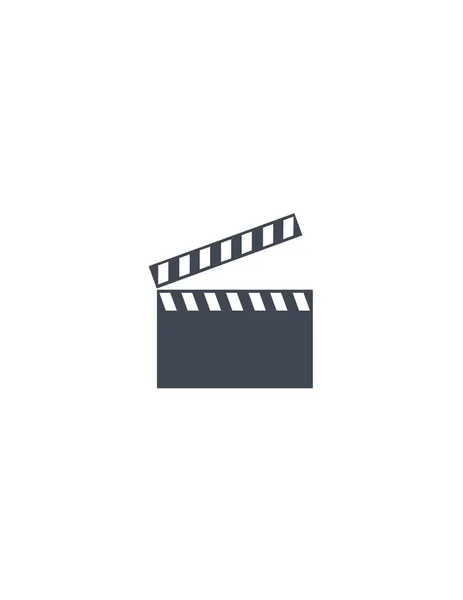 Movie Clapper Board Icon Flat Design Style Vector Illustration — Stock Vector