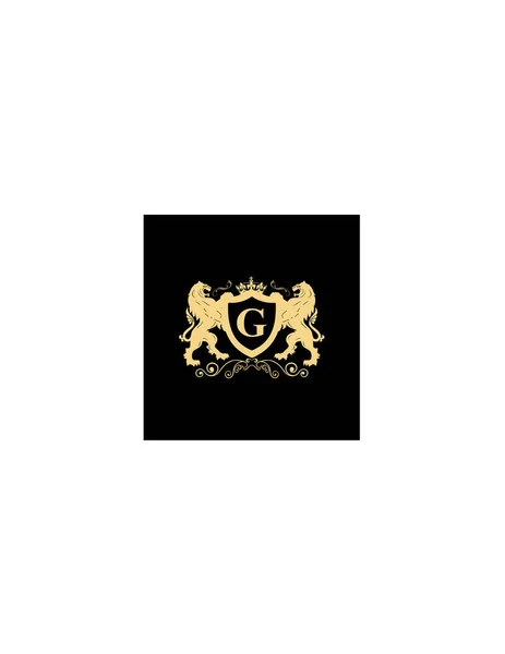 Carta Inicial Com Modelo Vetor Design Logotipo Luxo Real —  Vetores de Stock