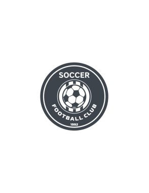futbol logosu tasarım vektör şablonu