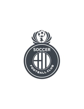 futbol logosu tasarım vektör şablonu