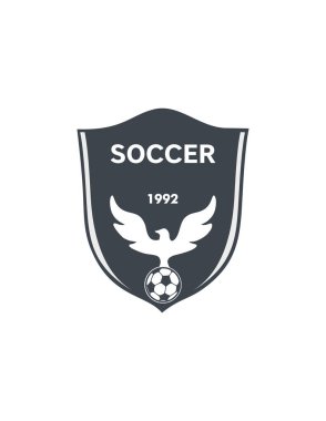 futbol logosu tasarım vektör şablonu