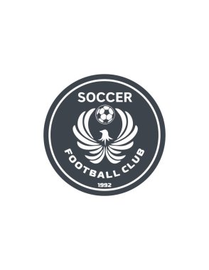 futbol logosu tasarım vektör şablonu