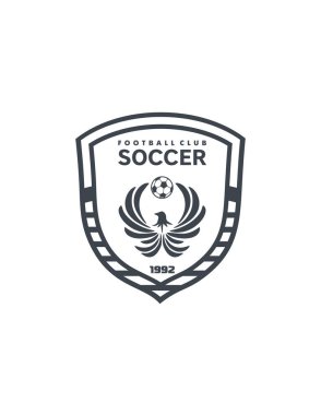 futbol logosu tasarım vektör şablonu