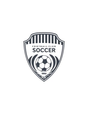 futbol logosu tasarım vektör şablonu