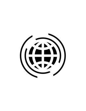 dünya ikonu vektör illüstrasyon tasarımı