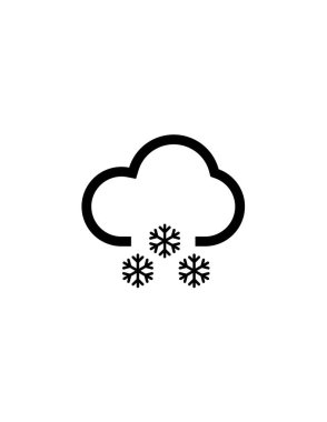 Bulut simgesi vektör illüstrasyonu