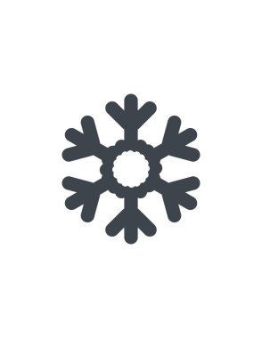 kar Tanesi simgesi vektör çizimi