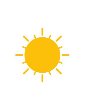 Güneş Simgesi Vektör illüstrasyonu