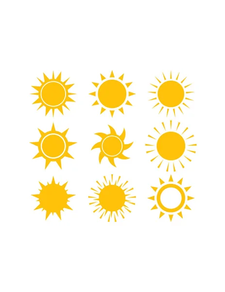 Vector Sun Icon Illustration — Stock Vector