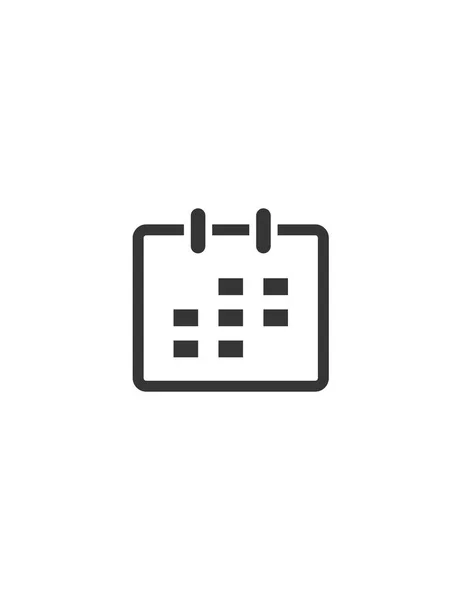 カレンダーアイコンベクトルフラットサインソリッドピクトグラムホワイトロゴイラスト スケジュール記号 — ストックベクタ