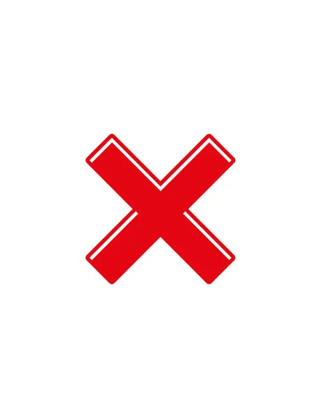 Cross Icon Vektor Isoliert Auf Weißem Hintergrund — Stockvektor