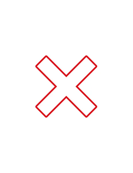 Cross Icon Vektor Isoliert Auf Weißem Hintergrund — Stockvektor