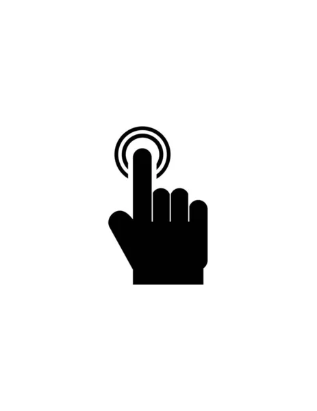 Hand Cursor Icon Vektor Isoliert Auf Weiß — Stockvektor