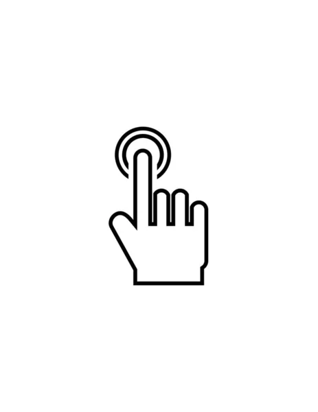 Hand Cursor Symbol Vektor Isoliert Auf Weißem Hintergrund — Stockvektor