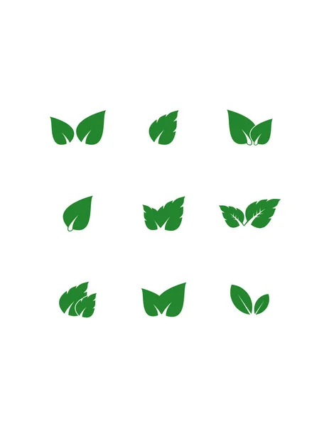 Листя Значок Логотипу Дизайн Векторний Шаблон — стоковий вектор
