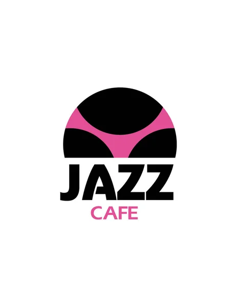 Logo Jazz Café Vector Ilustración — Archivo Imágenes Vectoriales