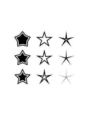 Yıldız simgesi. vektör illüstrasyonu