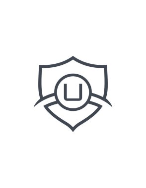 Kalkan Simgesi Vektör illüstrasyon tasarımı