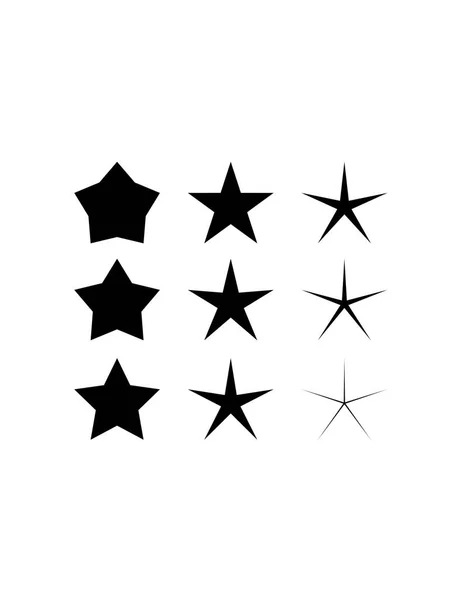 Icône Étoiles Sur Fond Blanc — Image vectorielle