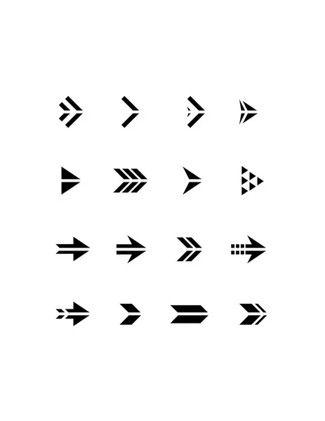 Pijl Pictogram Ingesteld Eenvoudige Illustratie Van Richting Vector Pictogrammen Voor — Stockvector