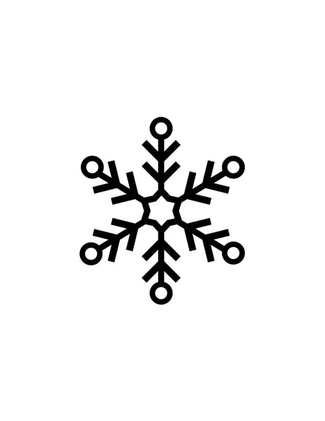 Sneeuwvlok Pictogram Vector Illustratie — Stockvector