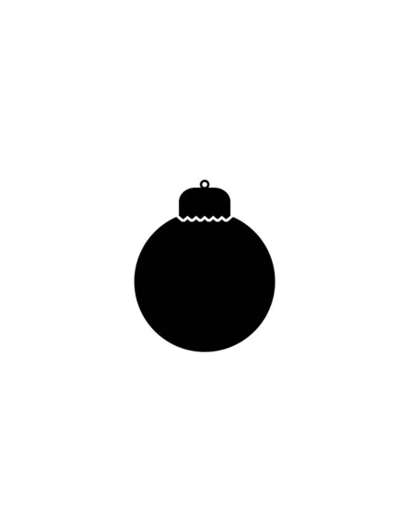 Weihnachtsball Ikone Vektorillustration — Stockvektor