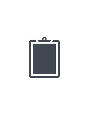 Pano simgesi vektörü beyaz arkaplanda izole edildi, kontrol listesi şeffaf işareti