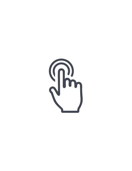 Hand Cursor Symbol Fingerzeig Klicken Sie Auf Symbol Flacher Designstil — Stockvektor