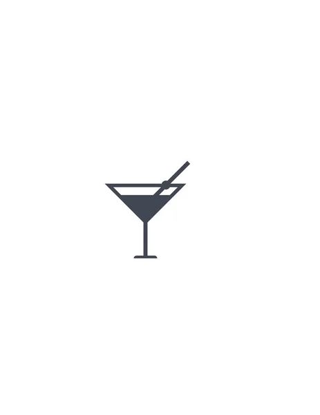 Cocktail Icon Vector Flat Style Illustration Eps — Stock Vector