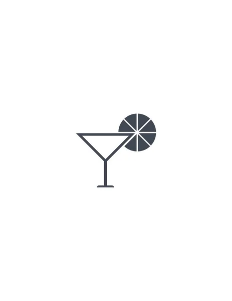 Ícone Cocktail Ilustração Plana Design Logotipo Vetor Martini —  Vetores de Stock