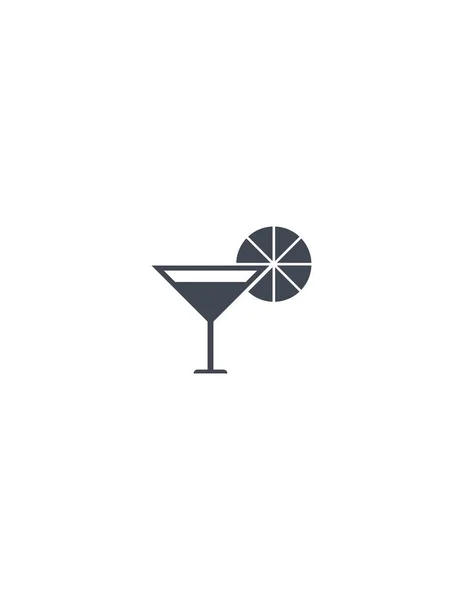 Cocktailikon Flat Illustrasjon Utformingen Martini Vektorlogoen – stockvektor