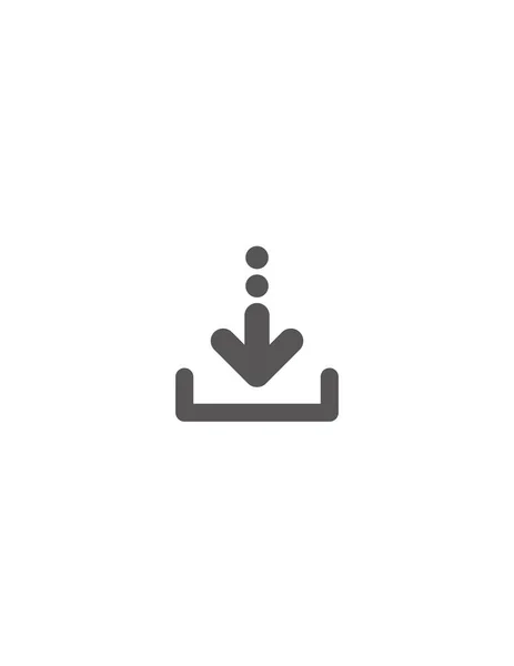 Завантажити Піктограму Стрілкою Вектор Ізольовано Білому Тлі Концепція Логотипу Знака — стоковий вектор