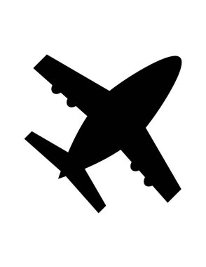 uçak ikonu vektör illüstrasyonu