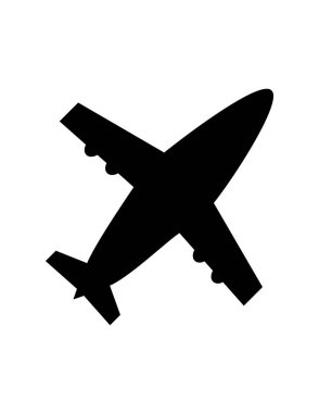 uçak ikonu vektör illüstrasyonu