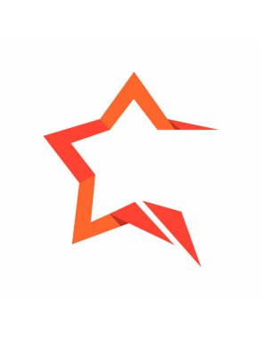 Yıldız logo simgesi. Vektör İllüstrasyonu
