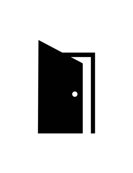 Jednoduchý Vektor Ikon Loga Dveří — Stockový vektor