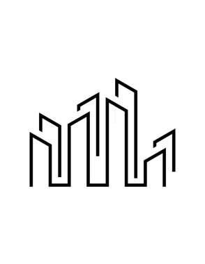 şehir logo vektör tasarımı inşa ediliyor