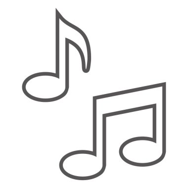 Sayfa müzik simgesi vektörü. Web sitesi tasarımı, uygulama, UI için not simgesi
