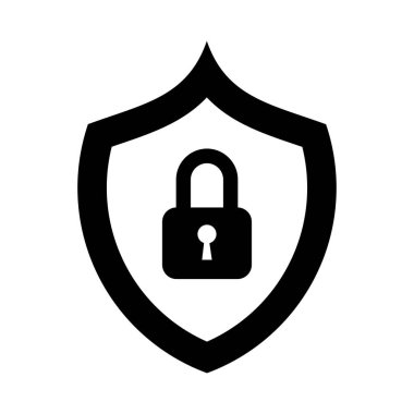 Güvenlik sistemi simgesi vektör illüstrasyonu