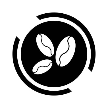 Beyaz arkaplanda kahve simgesi vektörü